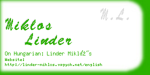 miklos linder business card